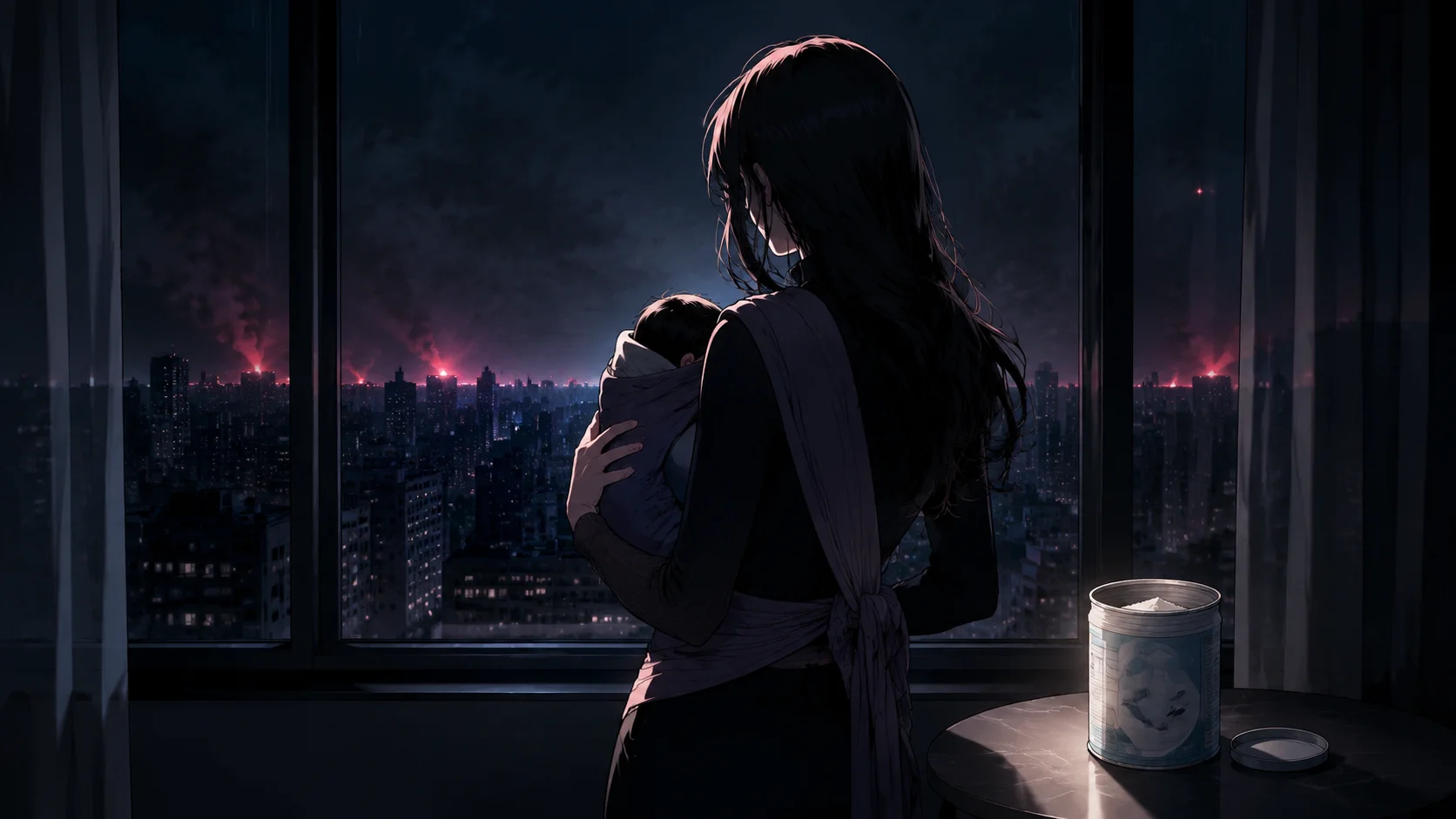 Postpartum Mother: Disaster Survival cover art for a 100-day survival story